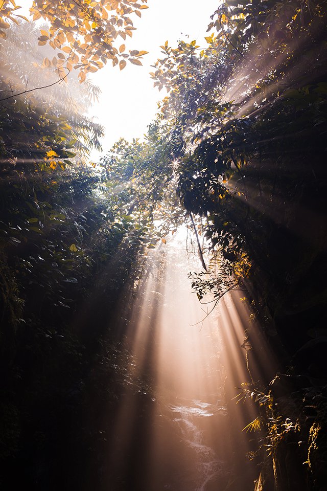 Atardecer sobre el paisaje